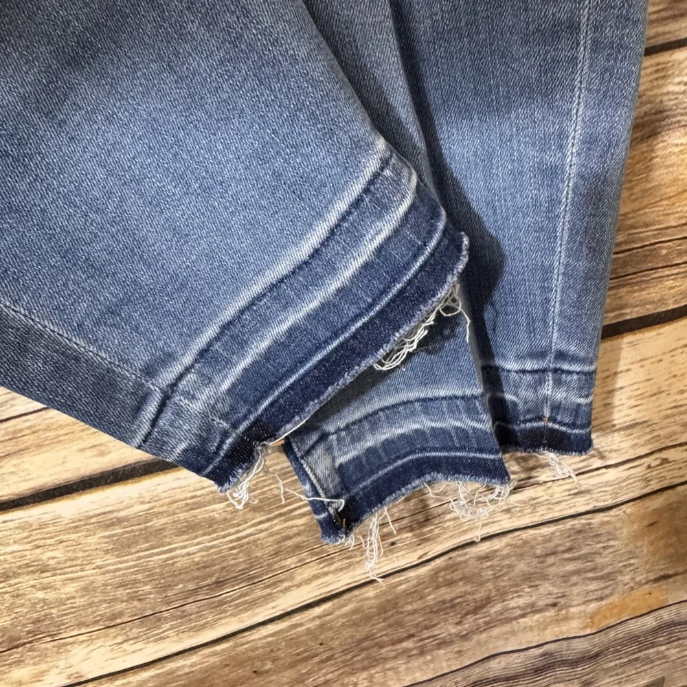 J. Crew Jeans Lookout High Rise‎ Denim Skinny Crop F1904 Frayed Raw Hem Stretch